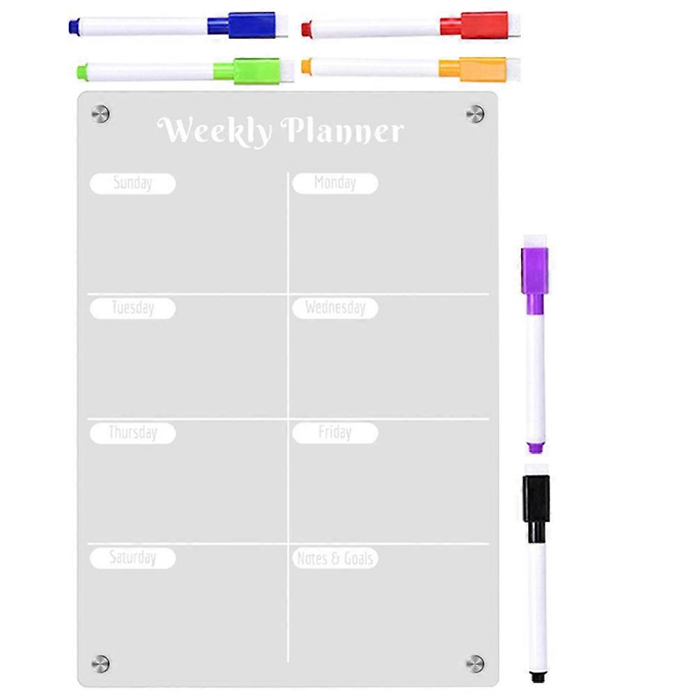 Magnet Board Fridge Board Magnetic Schedule Clear Board Classroom 29.7X21CM 1 Set