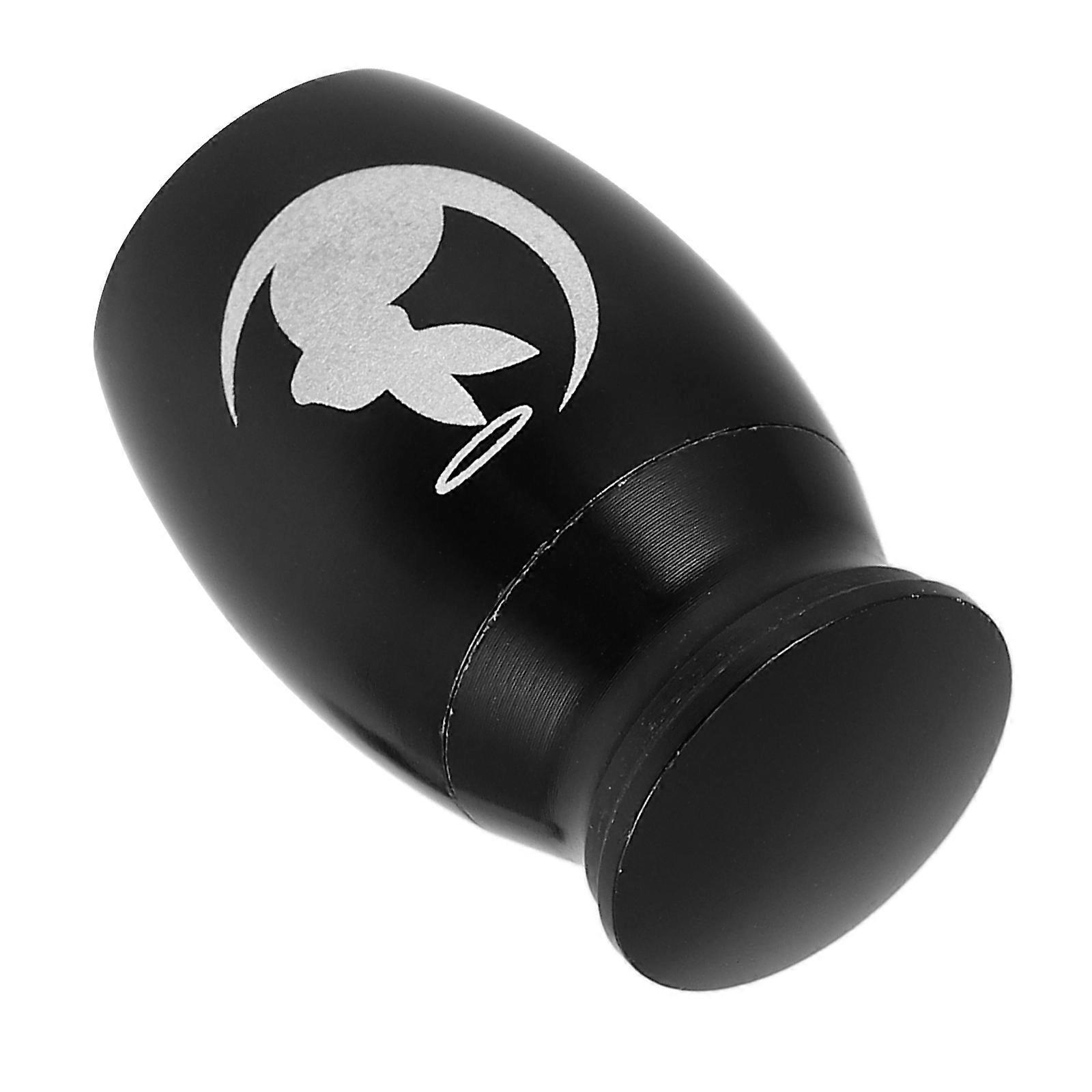 Stainless Steel Pet Urn for Ashes Honoring Your Beloved Pet with Strong Black Keepsake Small 0.4L