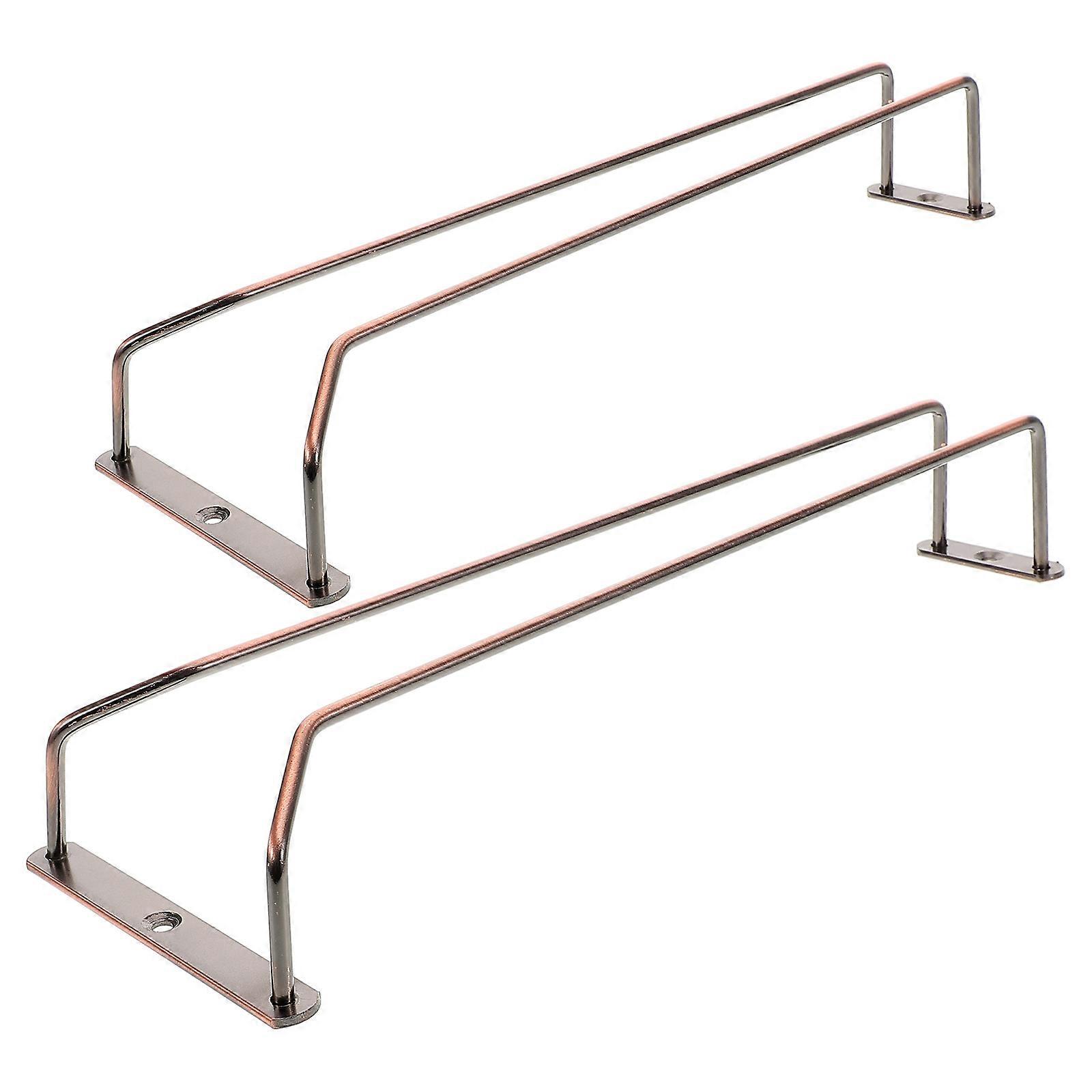 Hanging Wine Glass Rack Made of Iron Wire for Kitchen Use Coffee Color Adds Elegant Decor to Your Space 2pcs
