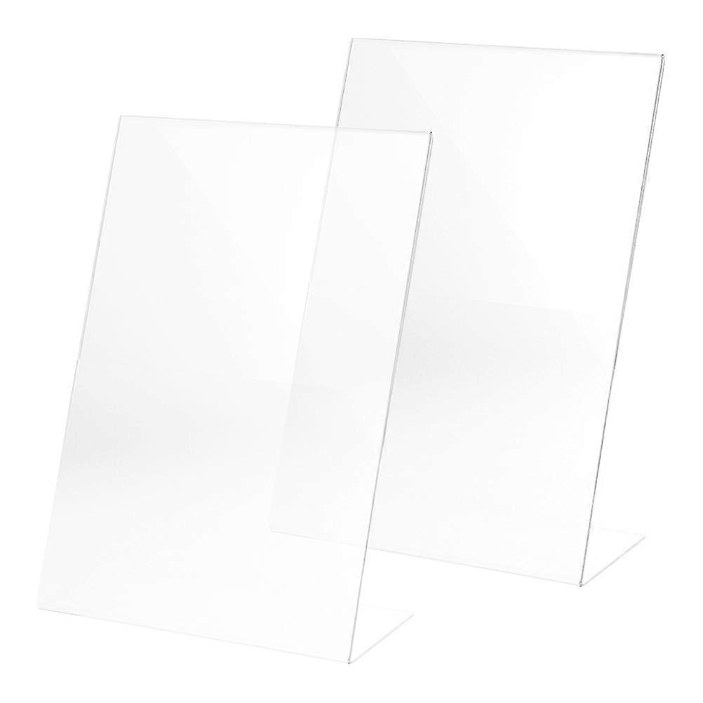 Transparent Acrylic Price Display Stand for Store Use Durable and Space Saving 2 Pcs A4 Size