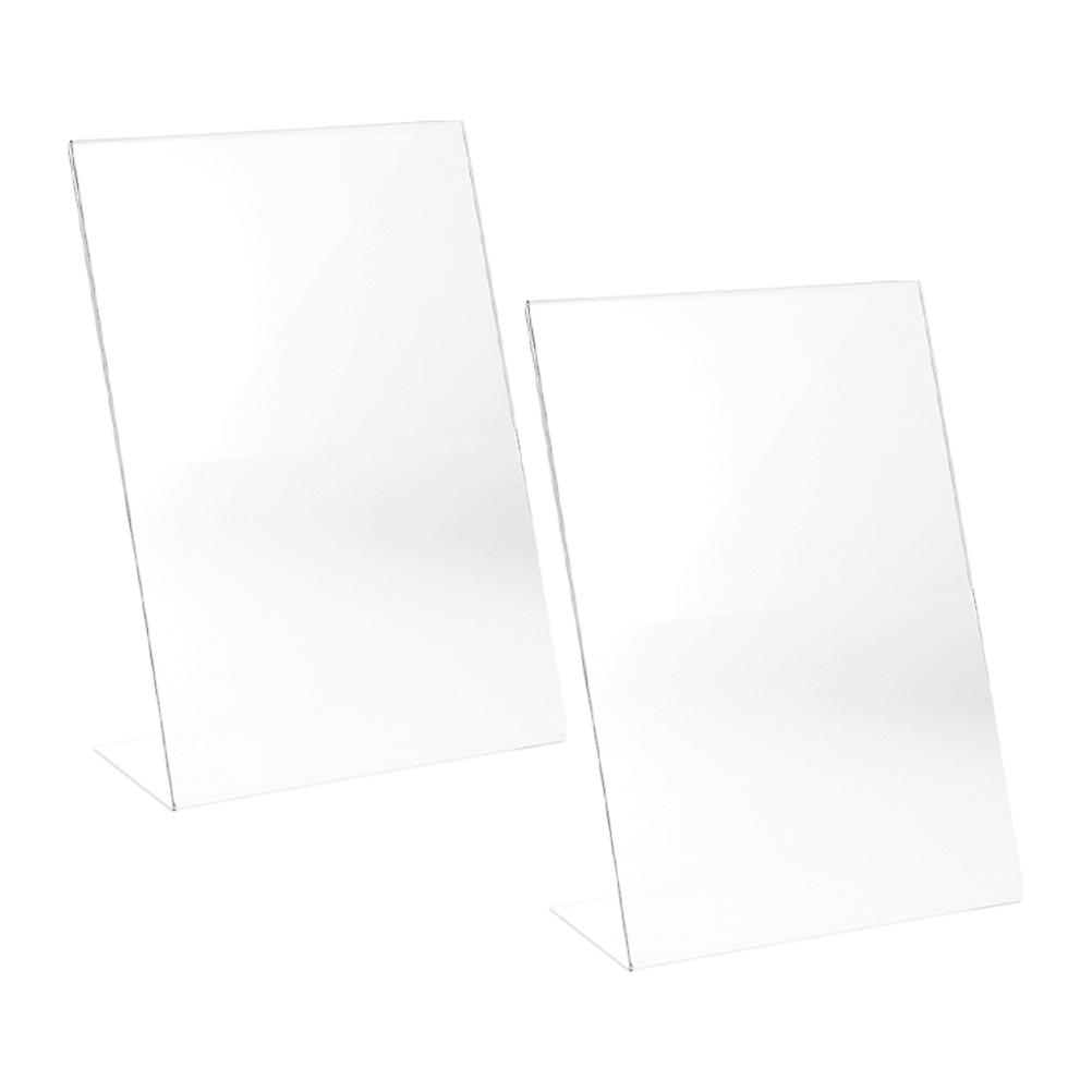Transparent Acrylic Price Display Stand for Store Use Durable and Spacesaving 2 Pcs A4 Size