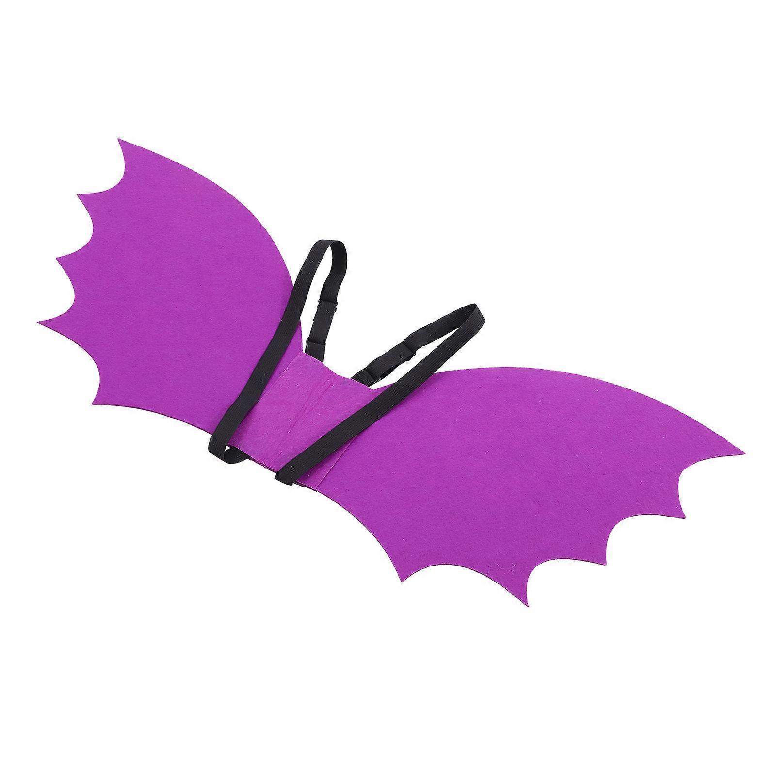 Bat Wing Costume for Halloween Cosplay   Lightweight Wing Props with Two Straps, Purple Non Woven Fabric for Party and Performance