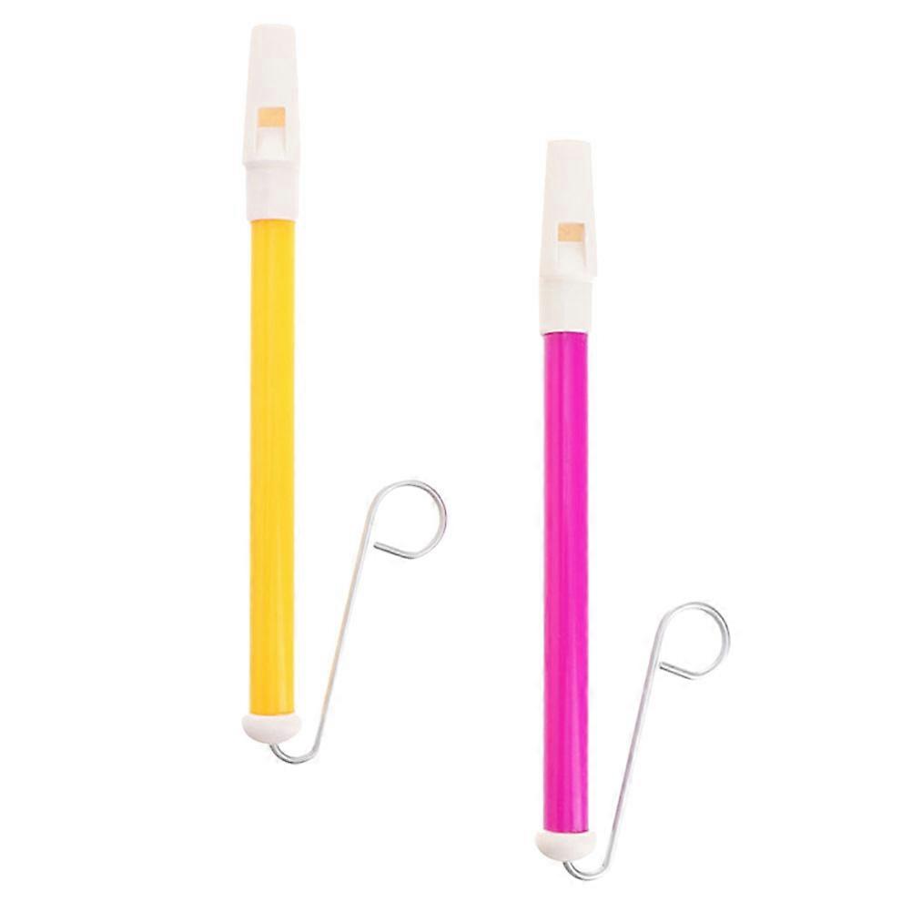 Assorted Color Instrument for Kids Made of Plastic 2pcs Whistles Interesting Toy