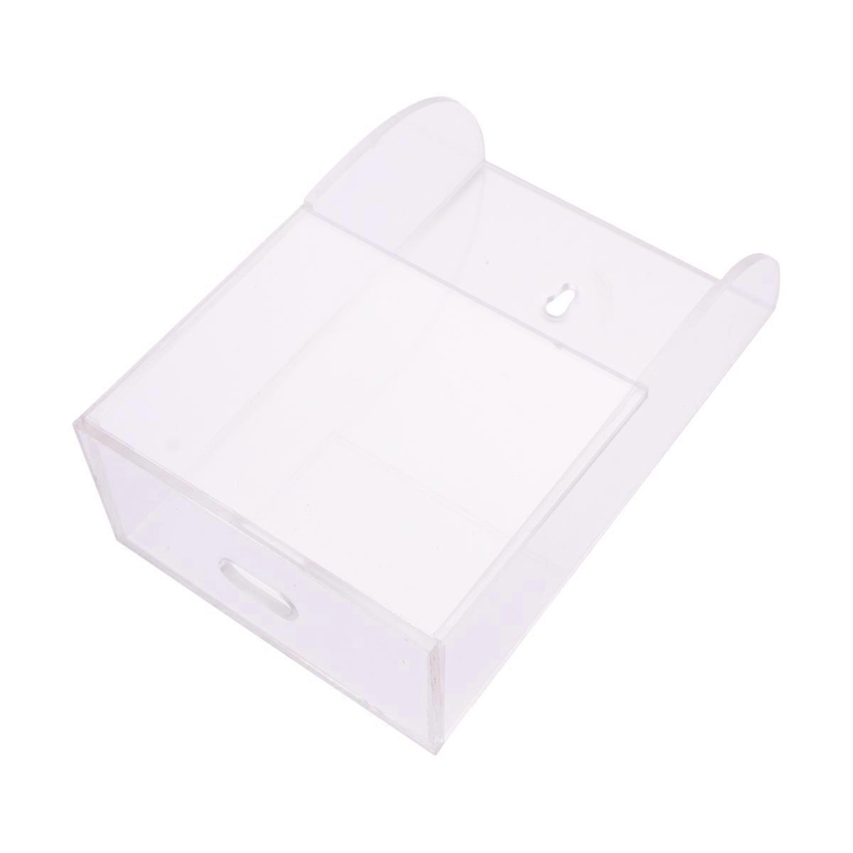 Transparent Acrylic Wall Mounted Remote Control Holder for Organizing Small Items like Phones Keys