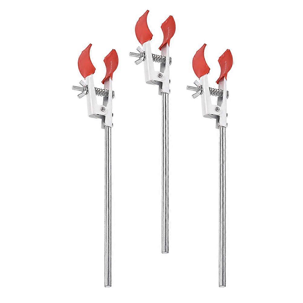 Finger-Shaped Lab Clamps for Test Tube Experiments and Lightweight 3pcs Red Synthetic