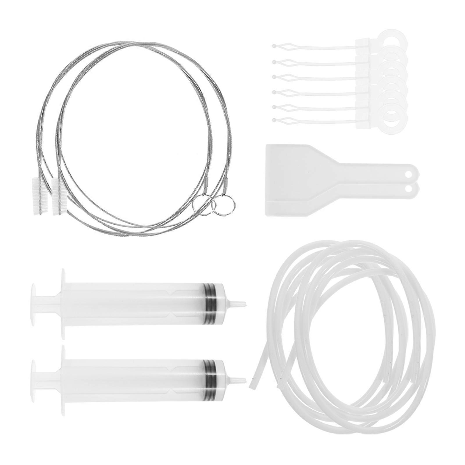 Fridge Drain Hole Cleaning Set For Appliance Users 12-Pcs White Cleaning Tools Designed For Refrigerator Maintenance