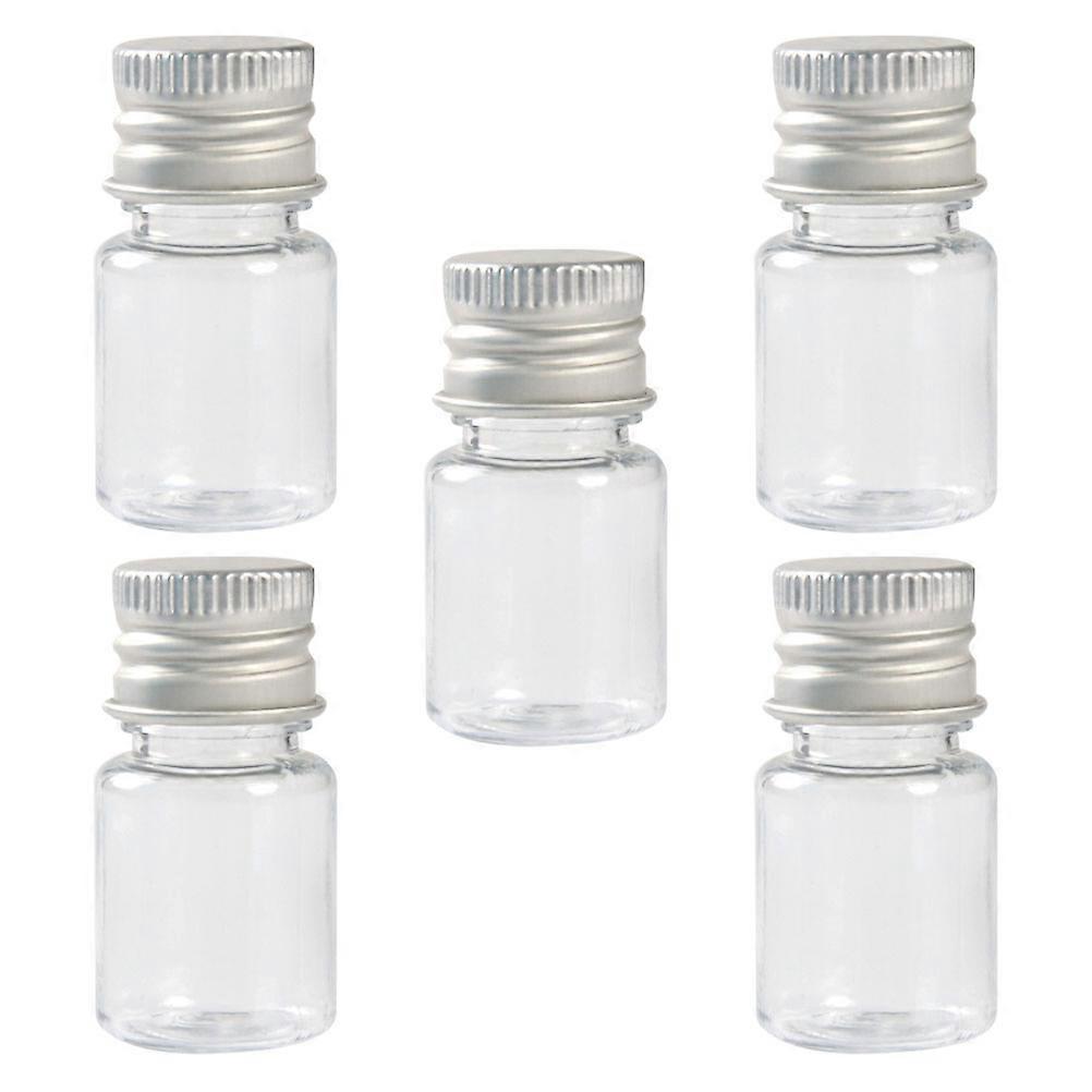 Screw Sealed Clear Plastic Bottles Essential Oil Storage 5Pcs