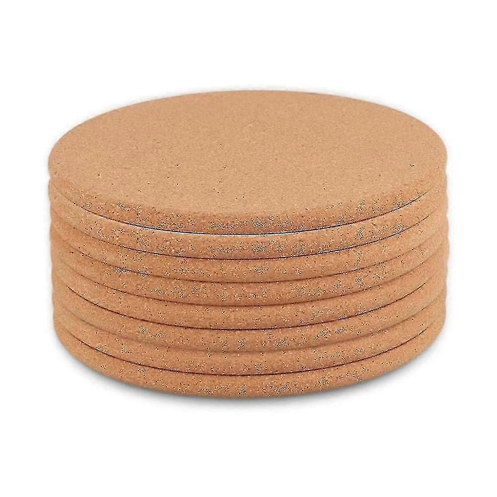 8-Pack Round Cork Coasters for Pots, Pans & Dishes - Kitchen & Restaurant Use