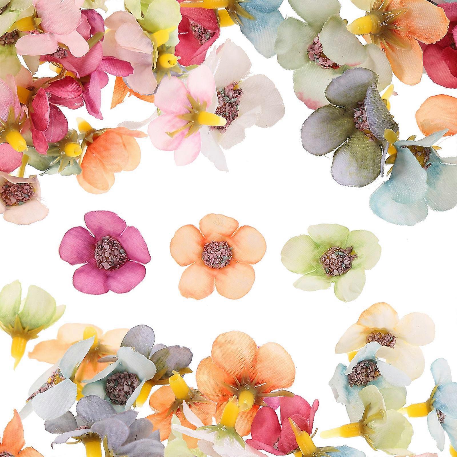 Silk Artificial Flower Heads Faux Silk Daisy For Christmas Decorations Assorted Color 2.5X2.5cm 50Pcs