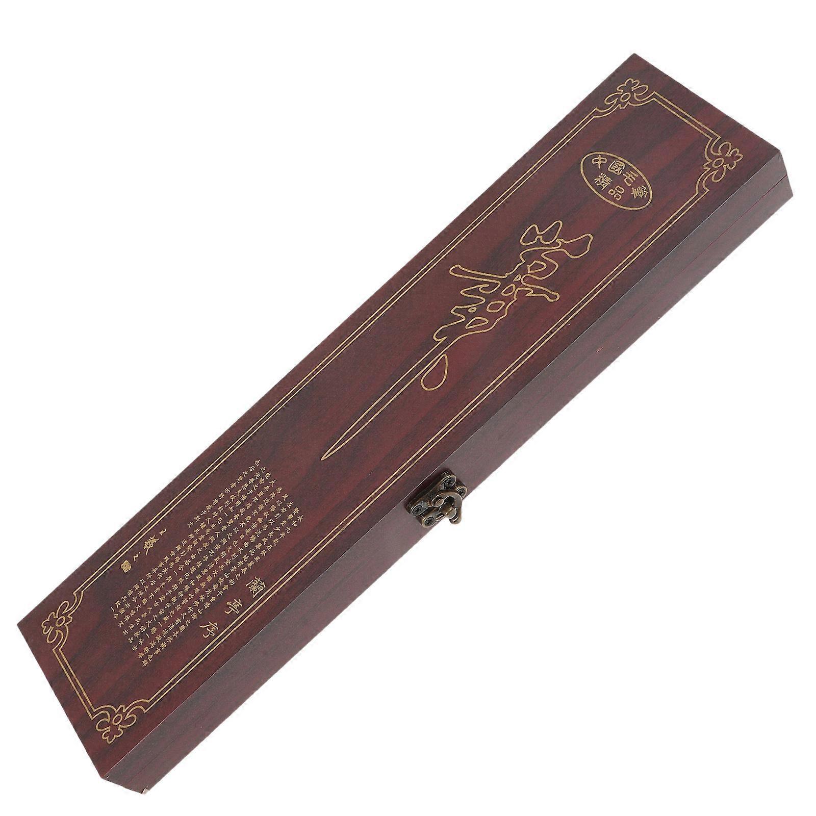 Here's a well structured product description for the **Calligraphy Brush Case With Lid Vintage Chinese Painting Brush Pen Storage Organizer**: