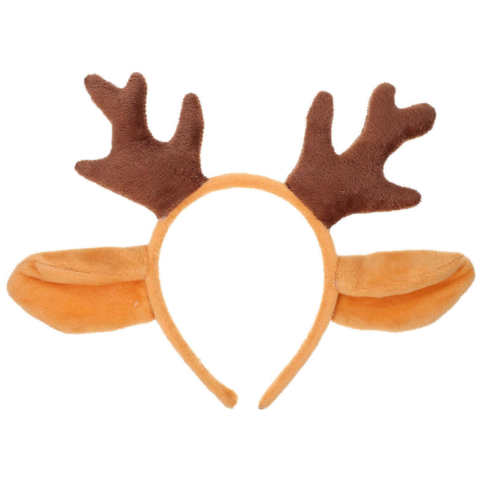 Festive Headband Christmas Antlers Hair Clasp Designed for Plush Allows Merry Atmosphere 1Pack