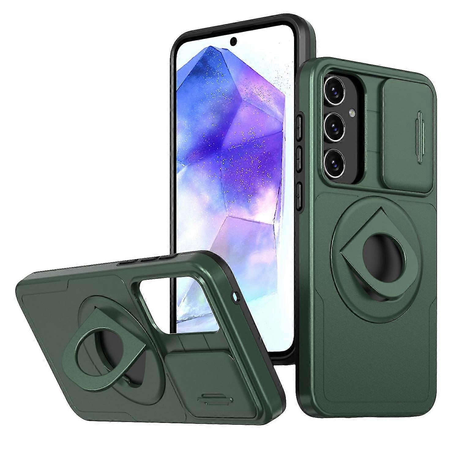 For Samsung Galaxy A55 5G Camshield MagSafe Ring Holder Armor Phone Case