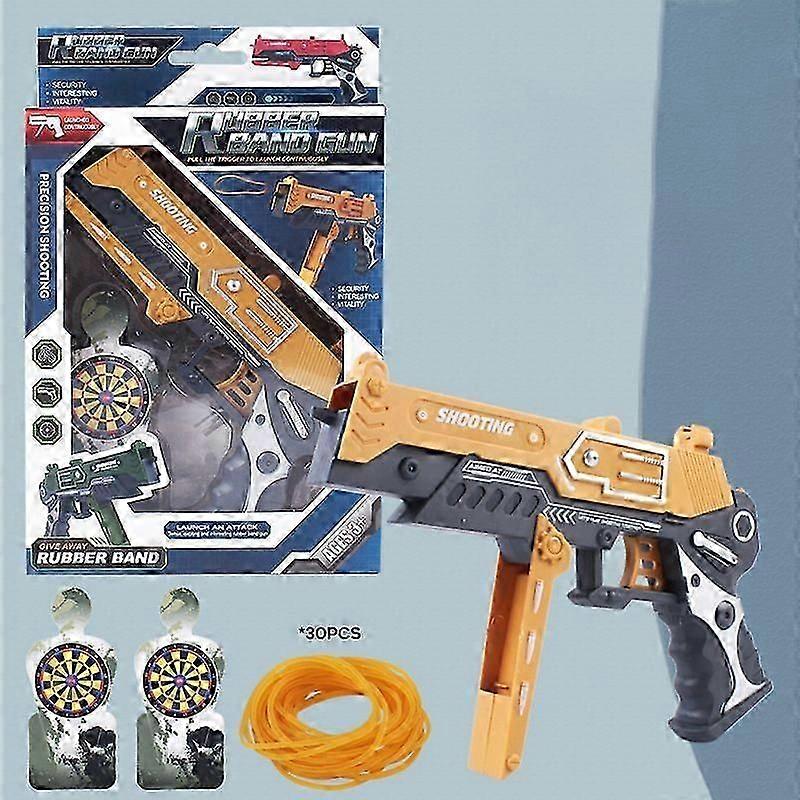 גומייה אקדח צעצוע קל לטעון צעצועים בעבודת יד רובים מיני מתכת גומי רובים בחוץ ירי צעצוע