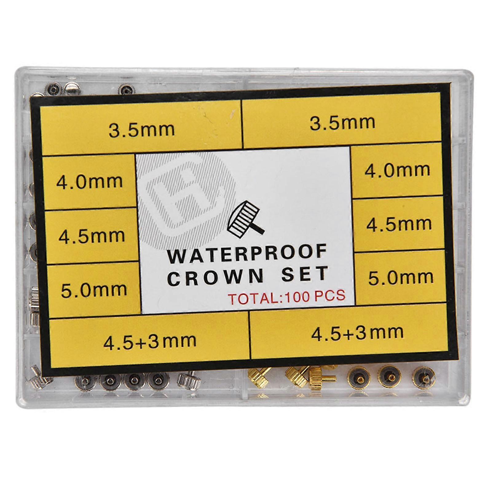 Assorted Watch Crown Parts Replacement Accessories Watch Repairing Tool Kit