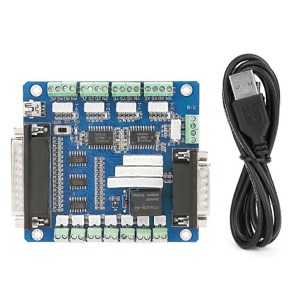 MACH3 Interface 5 Axis CNC Stepper Motor Driver Controller Breakout Board