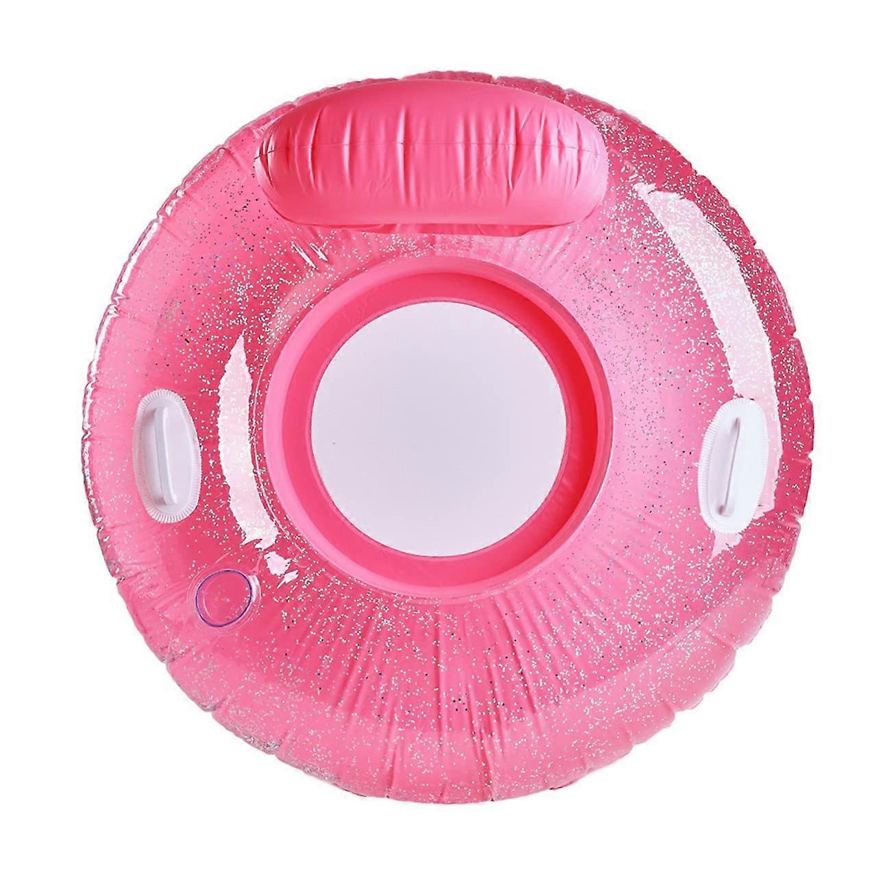 Inflatable Pool Lounger for Adults, Water Hammock with Cup Holder and Handles, Made of Thick Durable Material, Reusable for Summer by the Pool