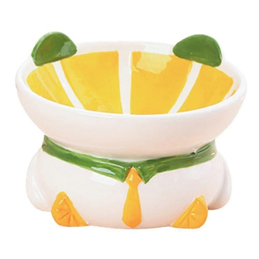 أوعية قطط مرتفعة من السيراميك ، وعاء طعام وماء مائل مرتفع للقطط ، طبق تغذية للحيوانات الأليفة للقطط (style2)