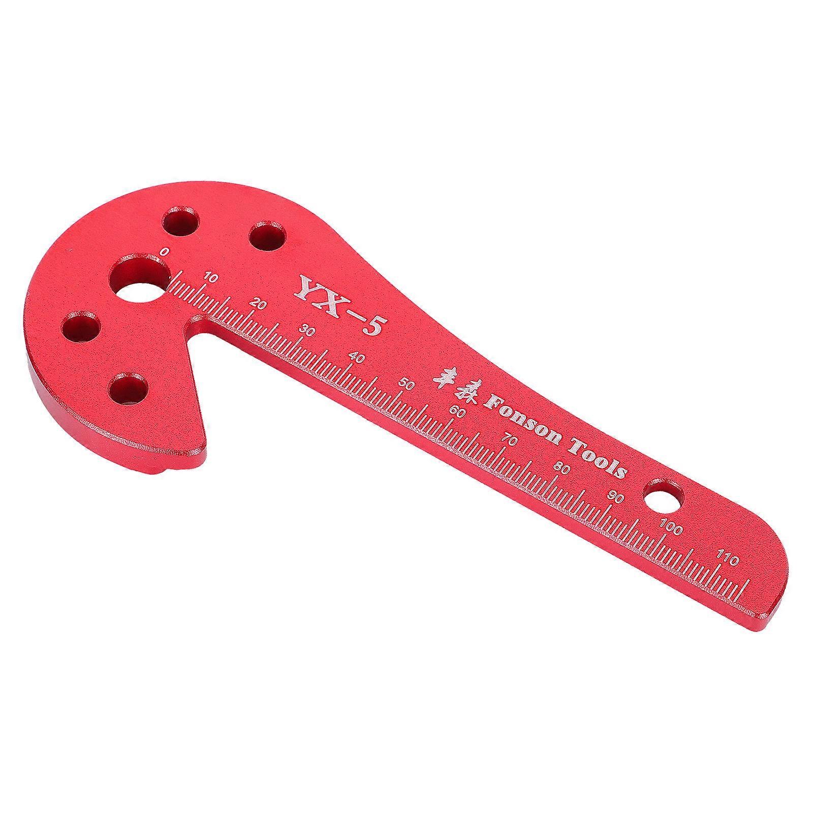 Woodworking Marking Tool Durable Aluminum Alloy Red Center Line Scribe 45/90 Degree for Woodworking Use