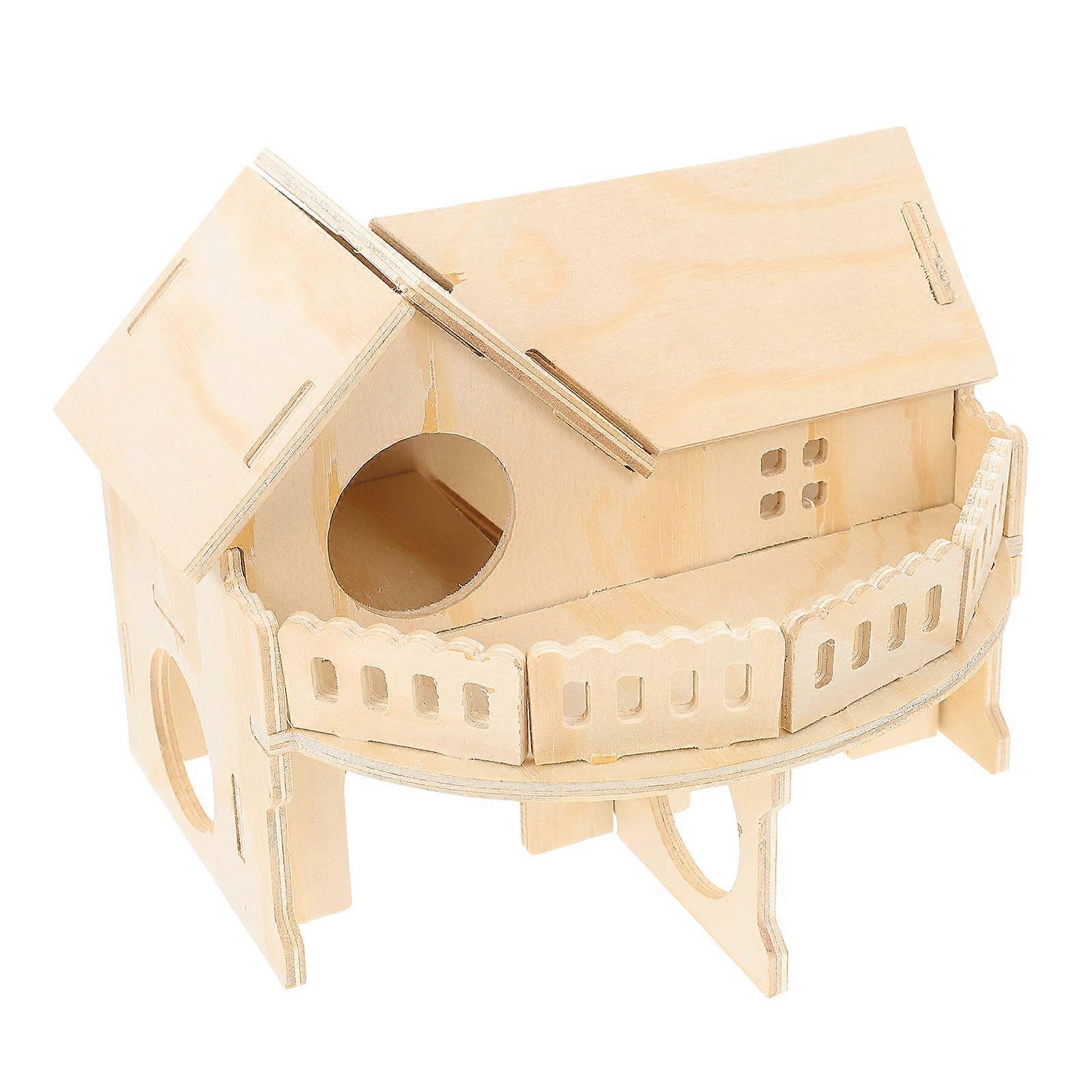 Cozy Brown Pet Nest for Small Animals Providing Comfortable Sleep and Safe Biting 6.5x4.5x4 inches