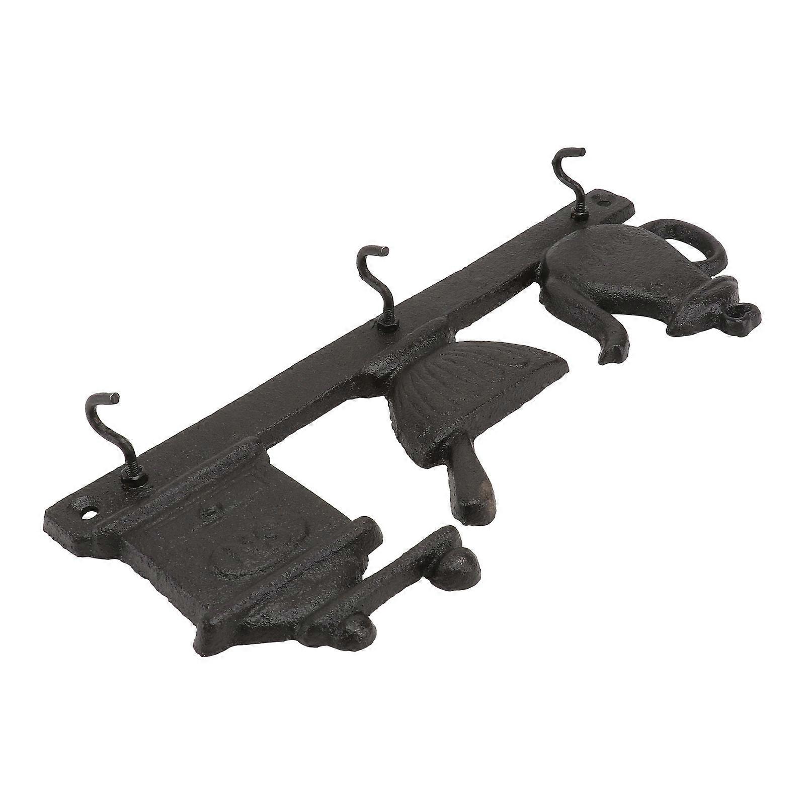 1Pcs Black Multi-Function Vintage Clothes Hook Wall-Mounted for Home