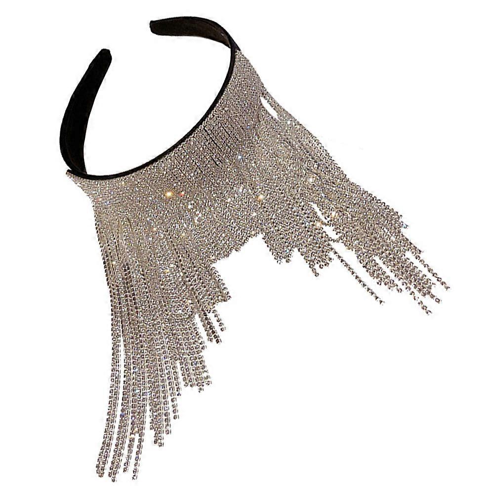 Here's a polished and engaging product description for your **Sparkly Rhinestone Tassel Headband**:
✨ **Sparkly Rhinestone Tassel Headband –