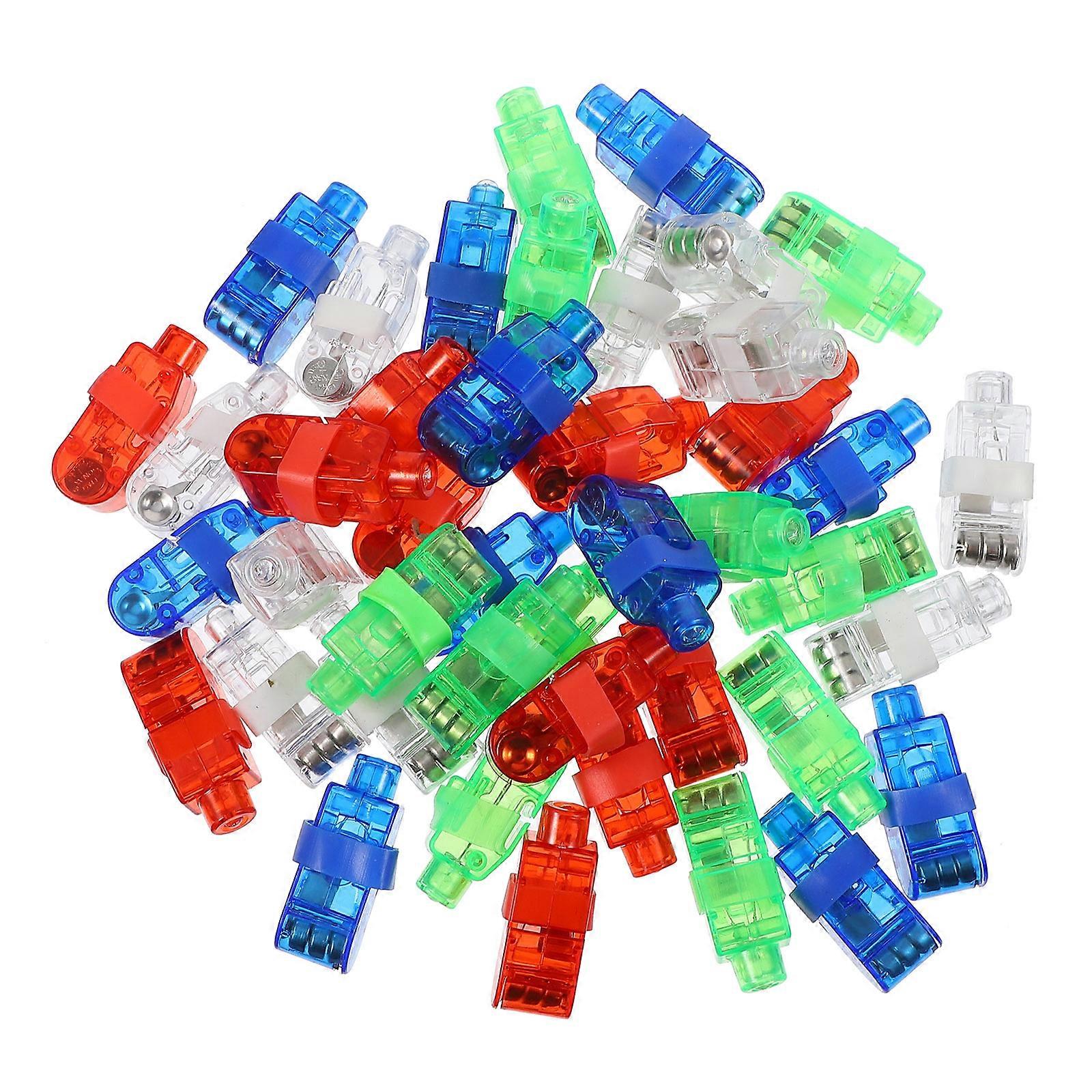 Finger Light Ring Lights for Party Decorations Plastic Assorted Color Lighting 44Pcs