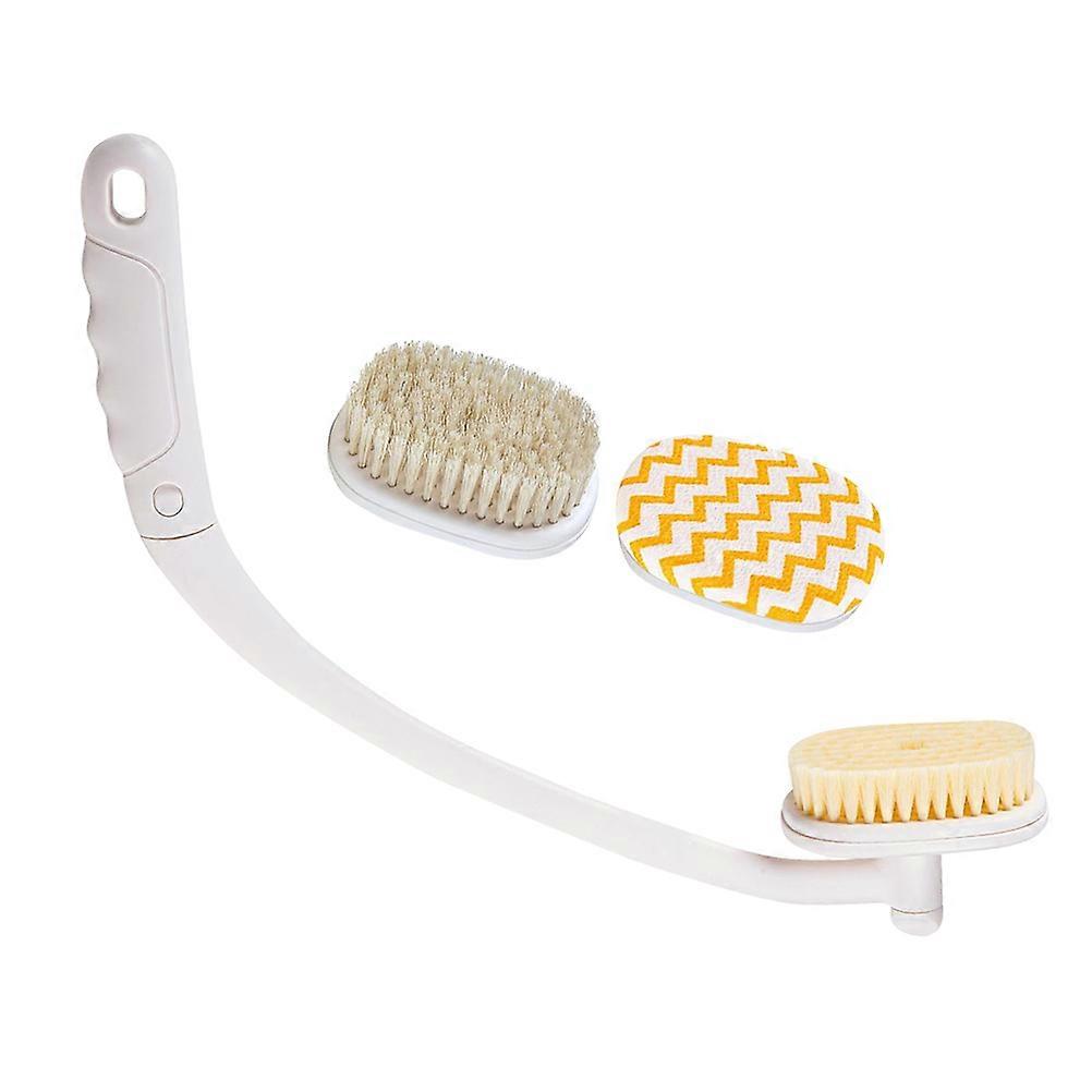 Back Washing Brush Exfoliating Body Exfoliator For Elderly Daily Shower Use Long Handle Multi Color 1 Set