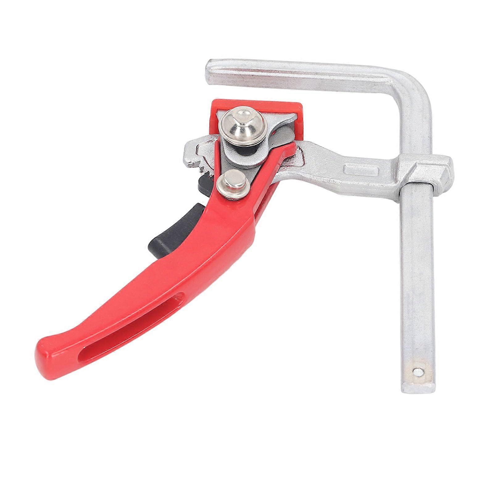 Ratchet Rail Clamp, Chrome Molybdenum Alloy Steel, Small Size, Lightweight, SelfAligning ABS Pad, for Professional Wood Enthusiasts