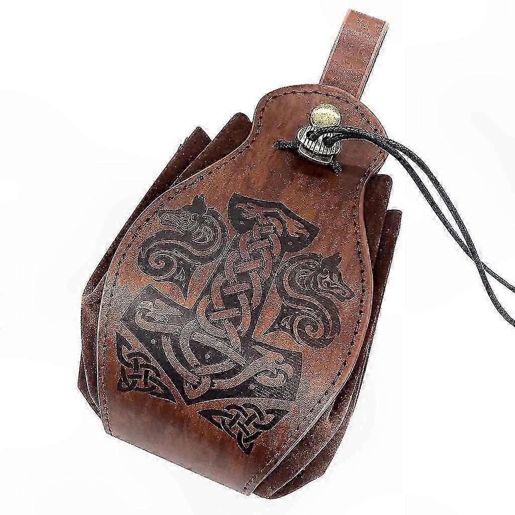 Synthetic Leather Dice Bag with Drawstring, Foldable RPG Dice Tray and Storage Pouch