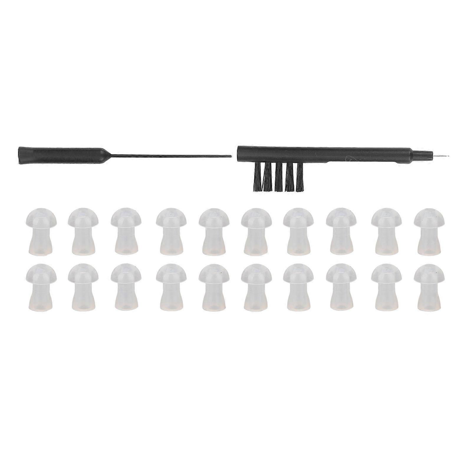 Hearing Amplifier Dome Ear Tip Earplug Set Hearing Amplifier Cleaning Brush Tool Accessories with Storage Box S 