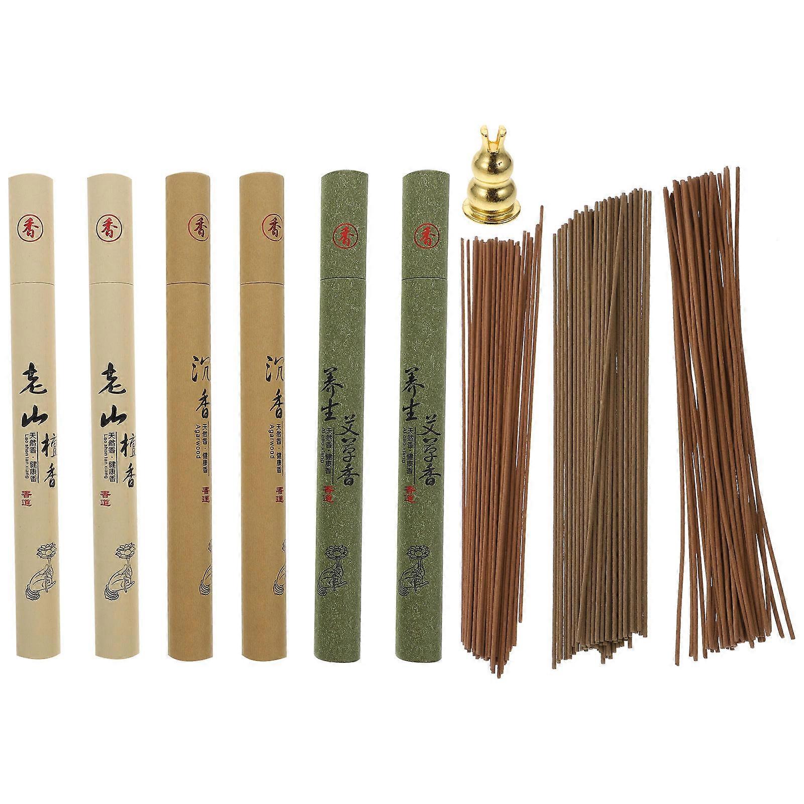 1 Set Synthetic Material Incense Lines for Meditation with Stand Assorted Color