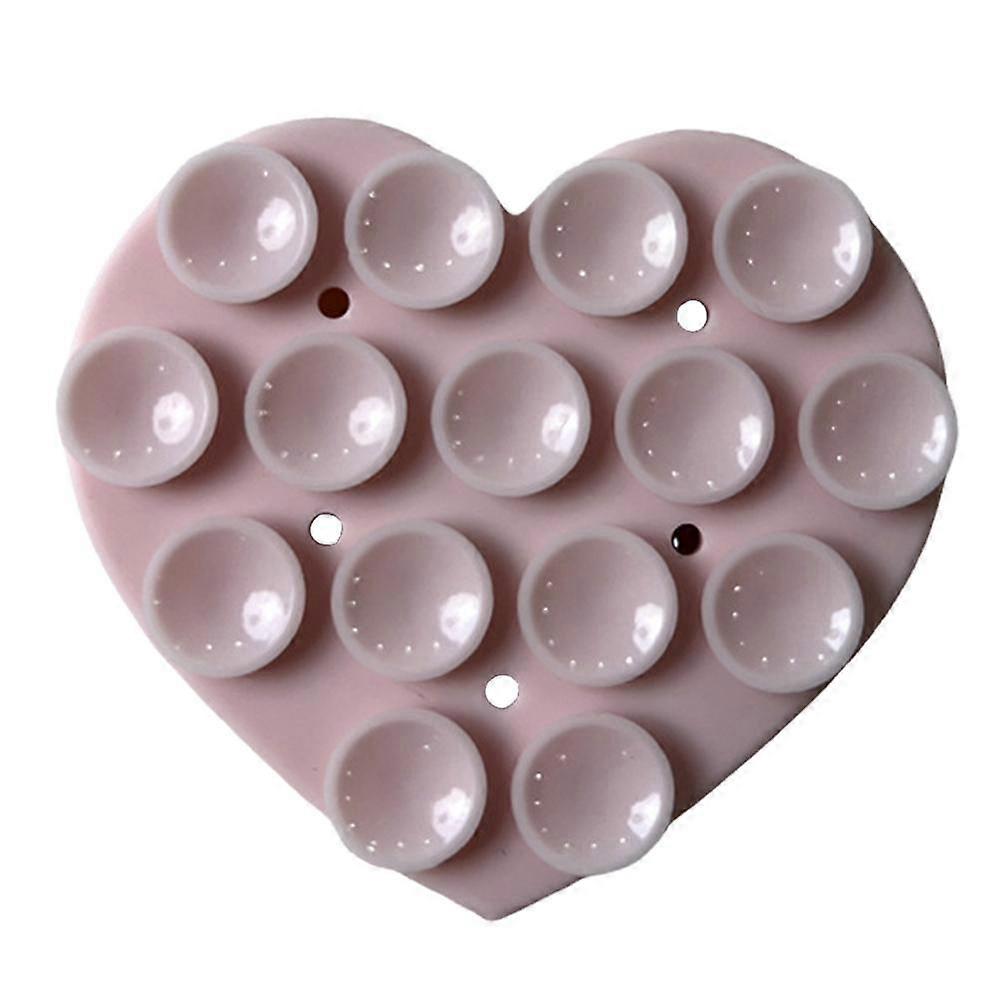 Heart Shaped Silicone Suction Cup Phone Holder Strong Adhesion No Residue Multi Color For Car Dashboard