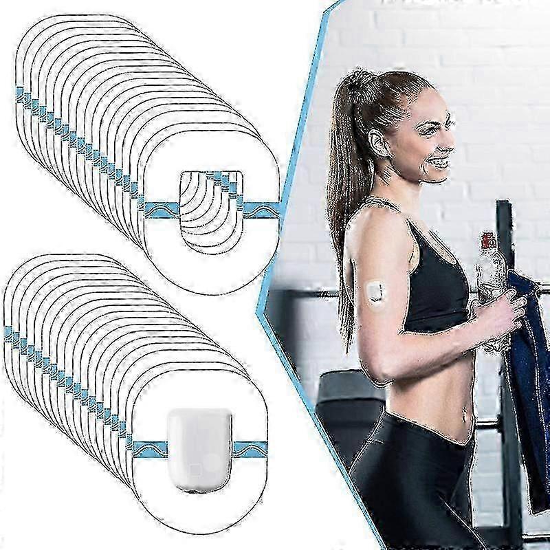 Pacote com 20 Adesivos Impermeáveis Transparentes para Bomba de Insulina Omnipod, Proteção contra Uso de 10 Dias para Manter o Dispositivo Seguro Durante Esportes & Atividades