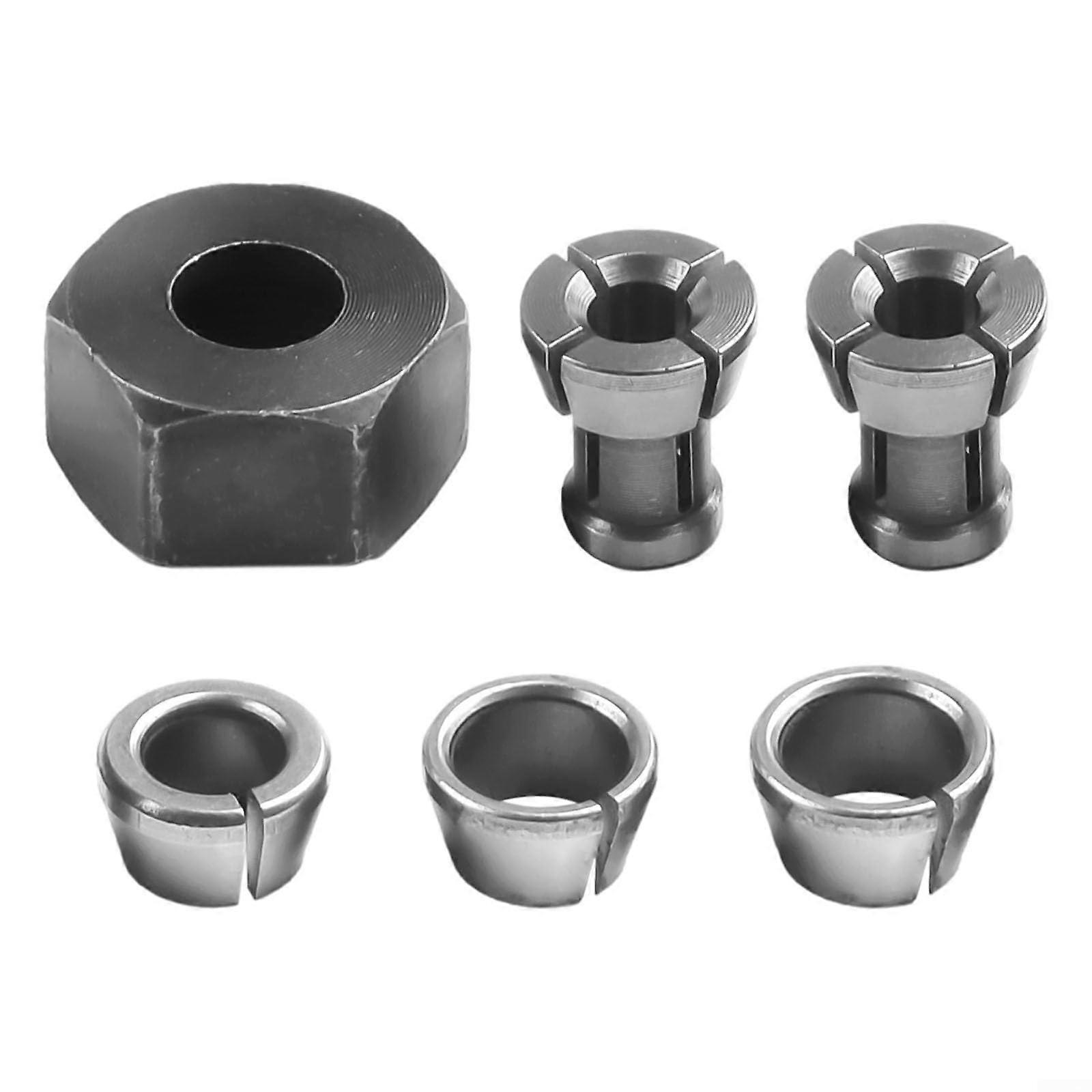 M17 Collet Adapter Set, 6-Piece, Precision Engraving and Trimming Tool Accessories for Professional Use