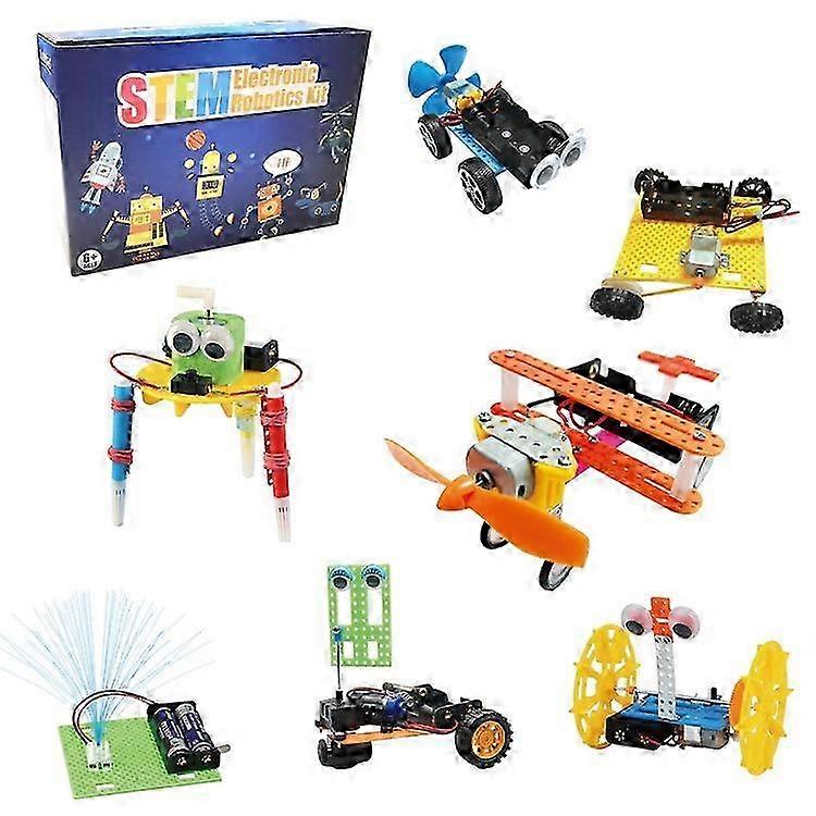 Science Experiment Kit with DIY Robot Building Blocks for Elementary Students - Educational Playset