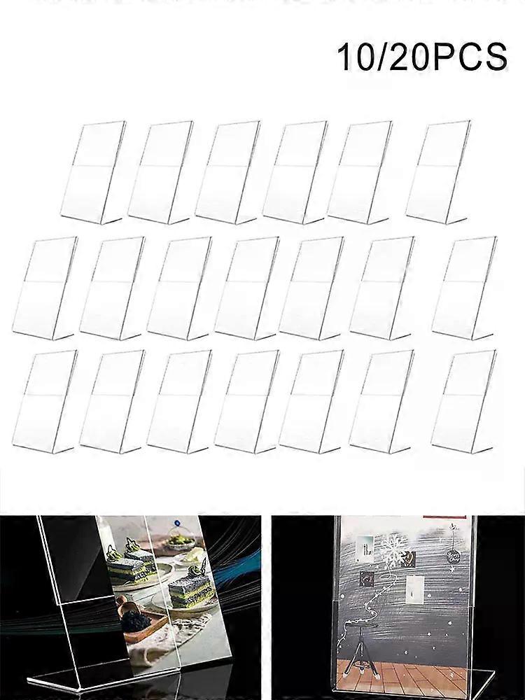 10/20pcs A6 Transparent Acrylic Display Stand Desk Shelf Display Card Stand Office Business Stand Desktop Holder 10cmx15cm