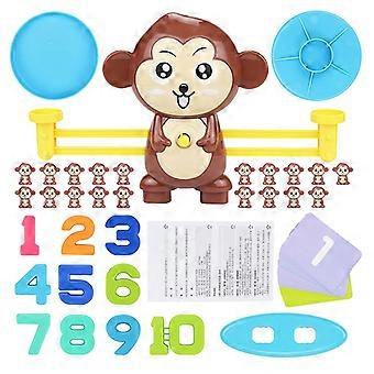 New Montessori Math Toy Monkey Digital Math Balance Scale Toy Educational Balance Scale Number Board Game