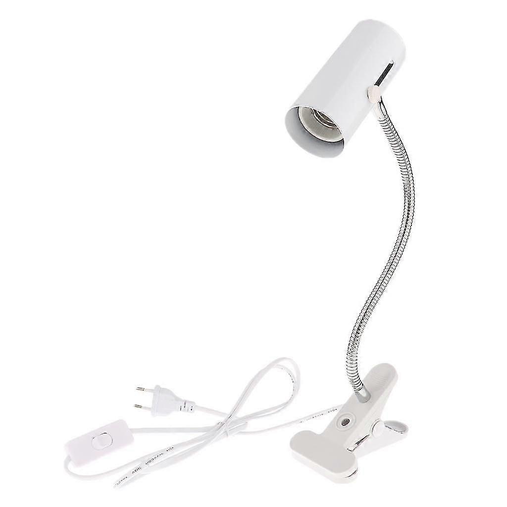 Gooseneck Reptile Ceramic Heating Light Bulb Lamp Holder E27 EU Plug black