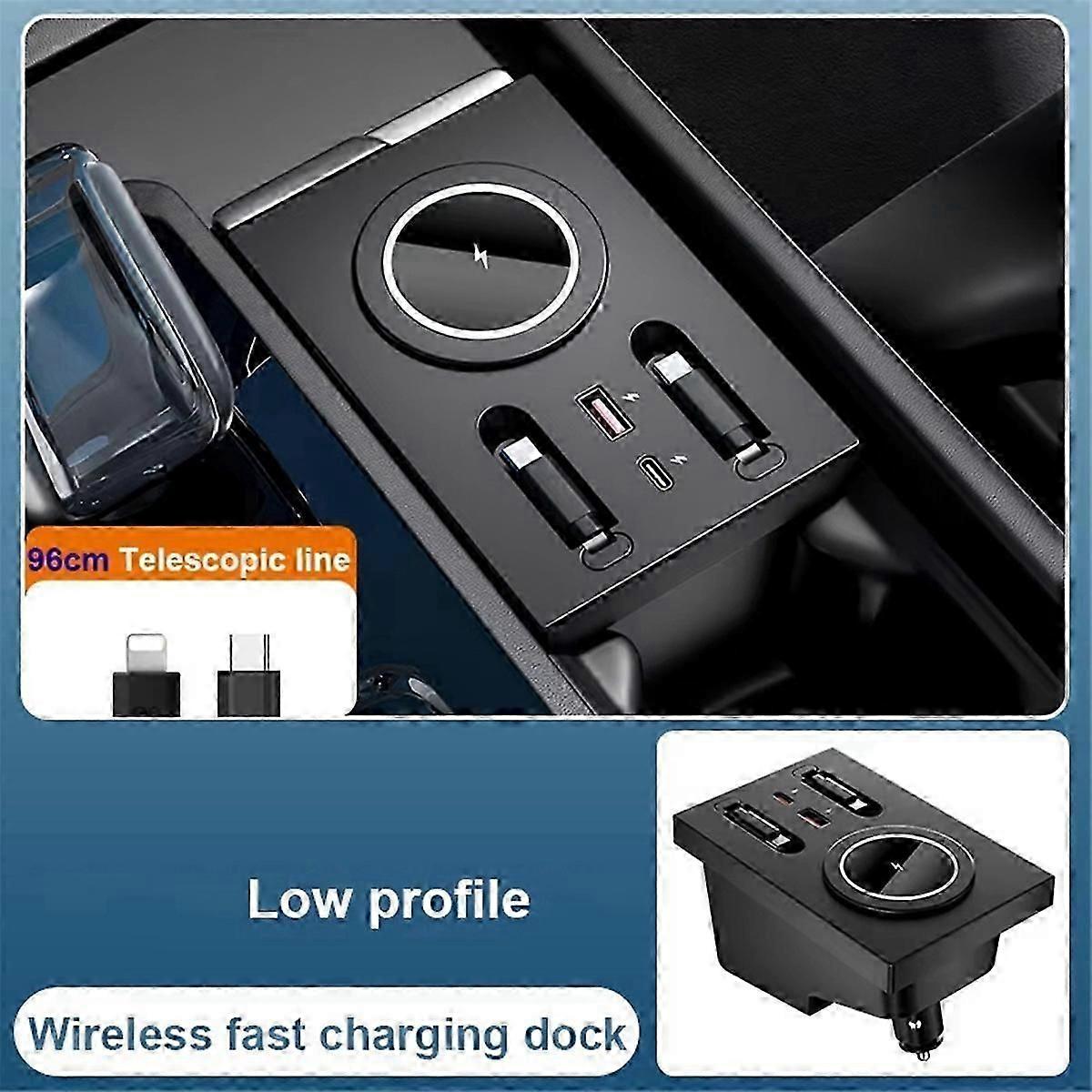 Wireless Charging Dock compatible Volvo XC60/XC90/S90 with USB Type-C