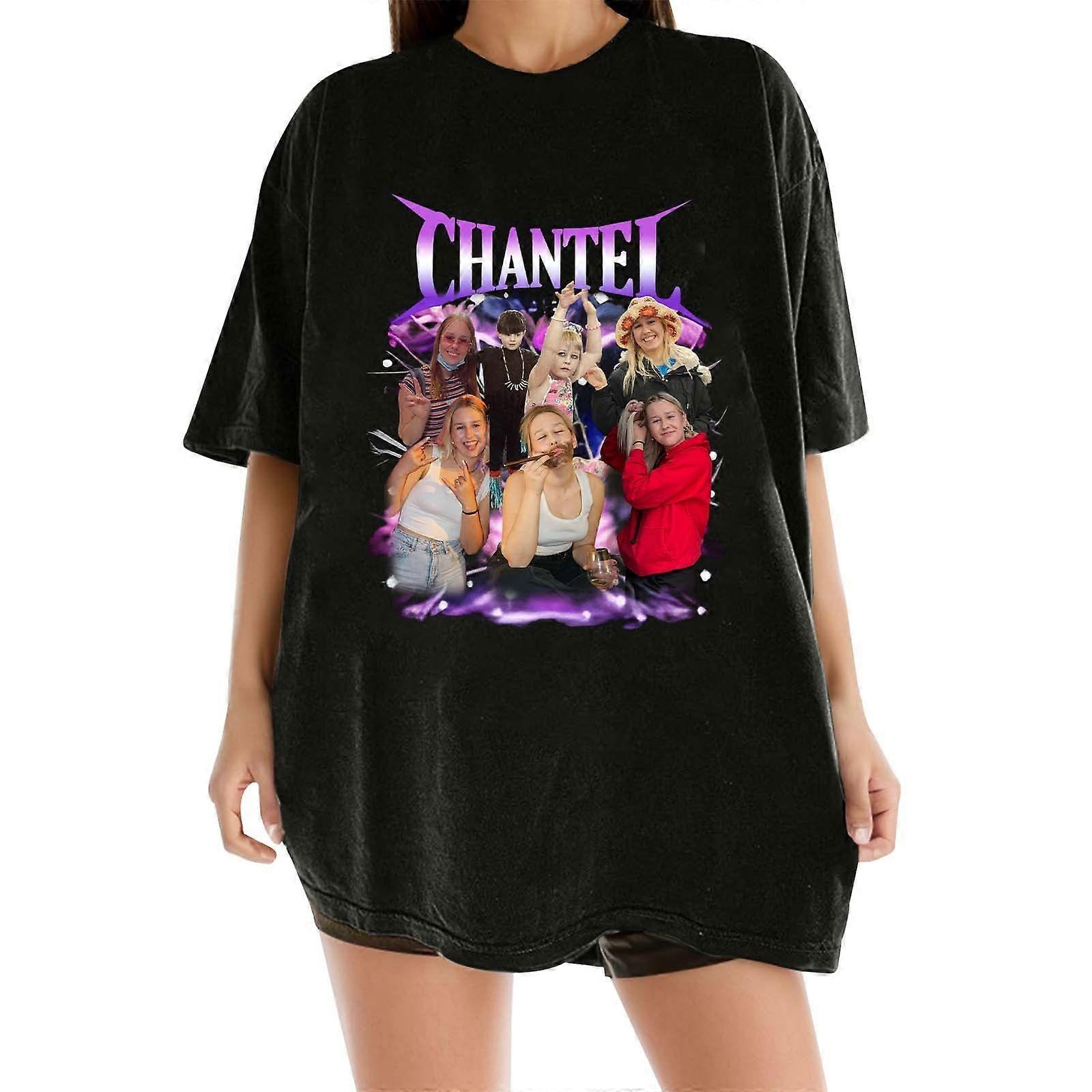 Women's Oversized Graphic T-Shirt with Chantel Print