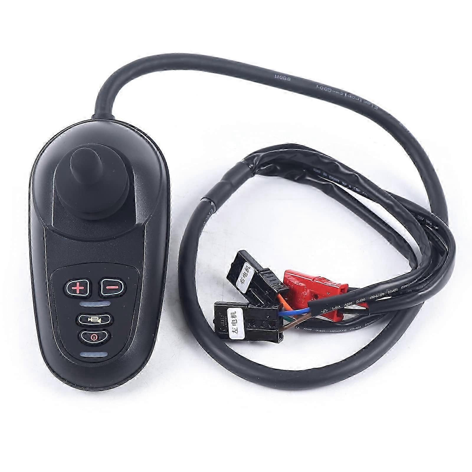 Electric Wheelchair Power Joystick,24V DC LED Instruction Joystick Controller for Folding Electric Wheelchair Hall Rocker