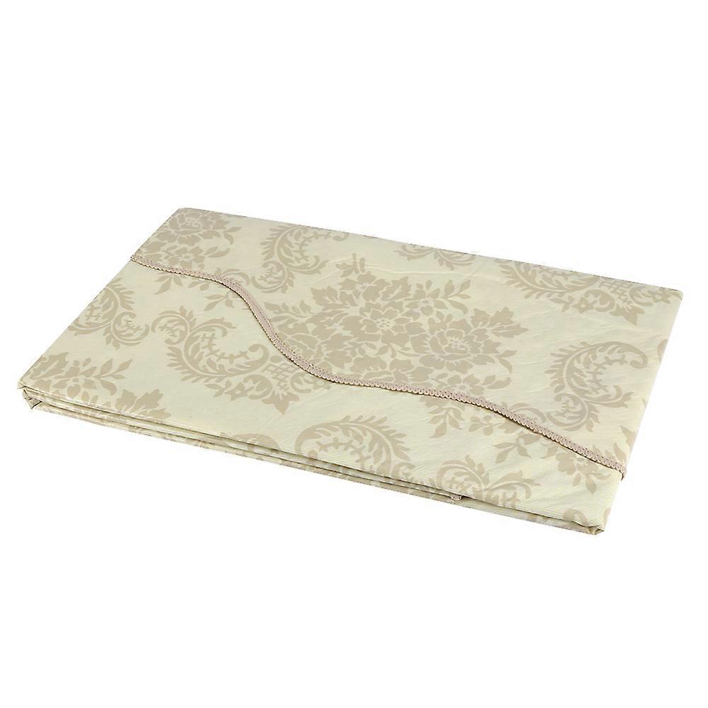 Print Tablecloth Dining Tabletop Protector PVC tablecloth is waterproof and oilproof(Gold)