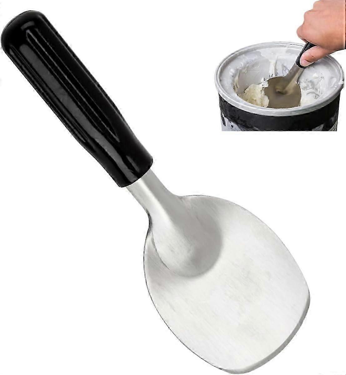 Heavy Duty Ice Cream Scoop with Non-Slip Handle - Stainless Steel Ice Cream Scoop is perfect for scooping and serving hard frozen treatsc