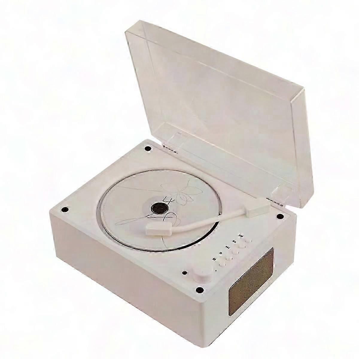 Retro Rechargeable Portable CD Player with Bluetooth, USB, AUX, and 3.5mm Support