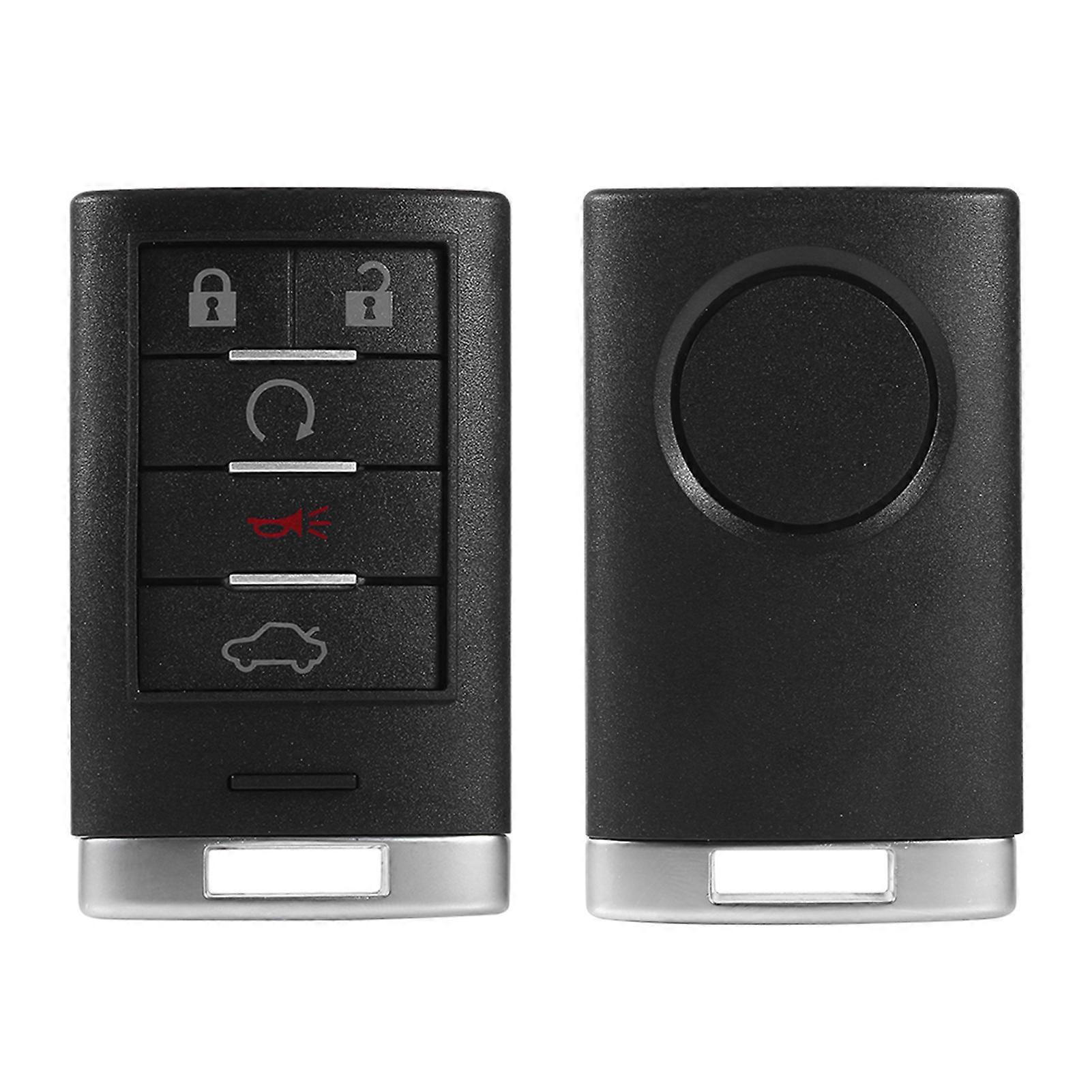 Replacement 5 Button Black ABS Key Shell with Uncut Blade for 2006-14 DTS CTS STS XTS