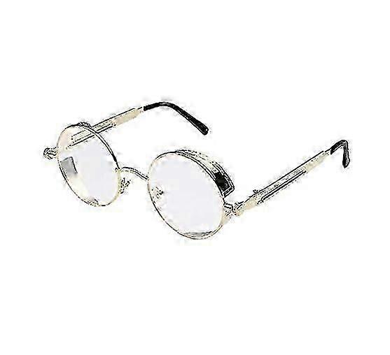 Womens Round Frame Punk Style Sunglasses