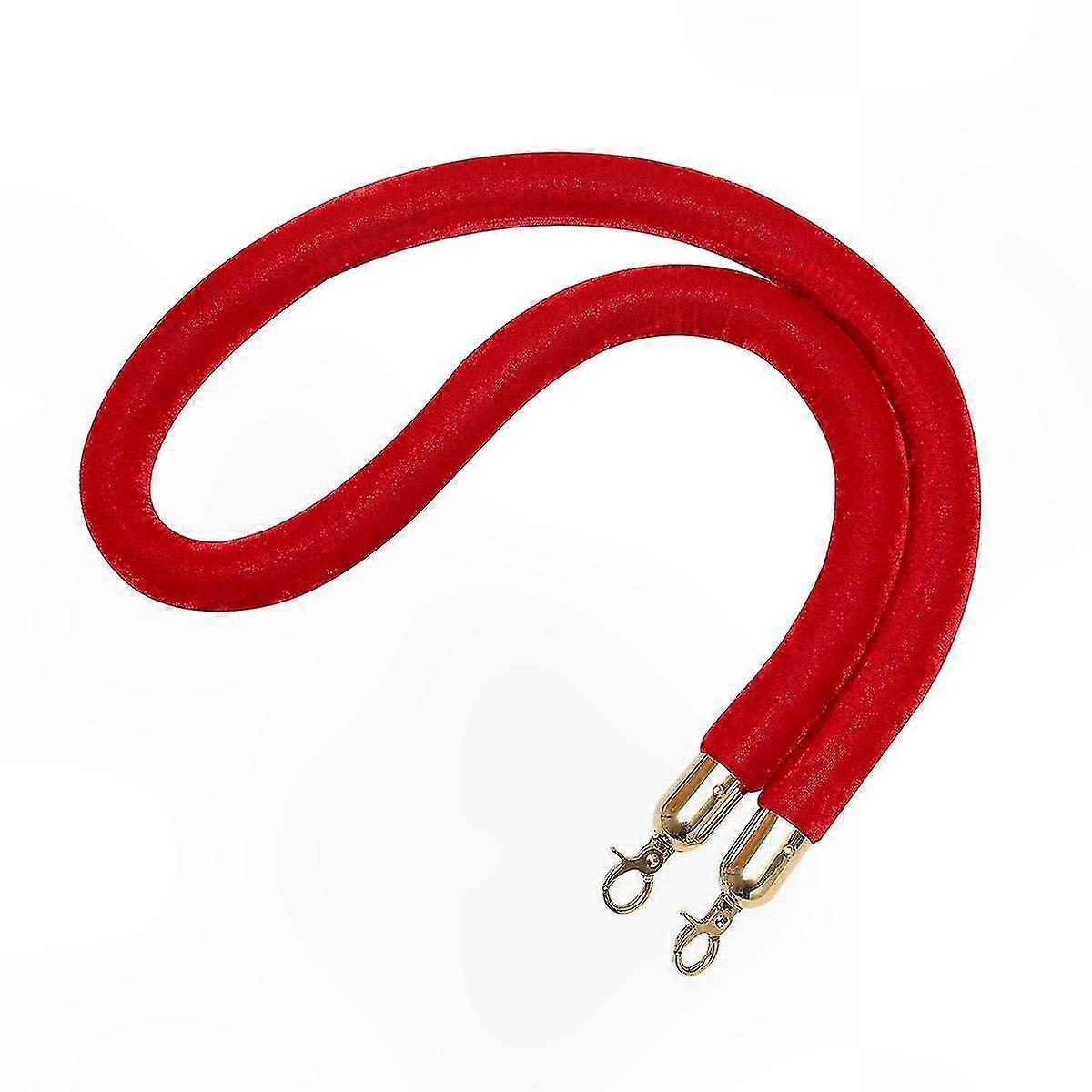 Red 1.5m Barrier Rope with Hooks for Crowd Control and Queue Management Solutions