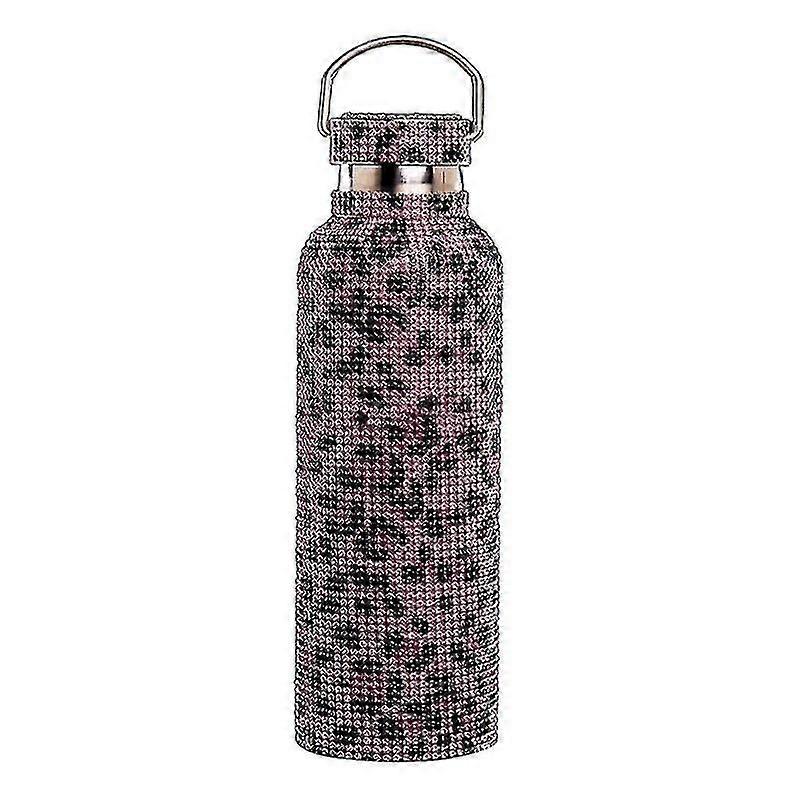 Sparkling Strass Borchiata Bottiglia Isolata In Acciaio Inox 304 Resistente Al Calore Tazza Isolata compatibile con O