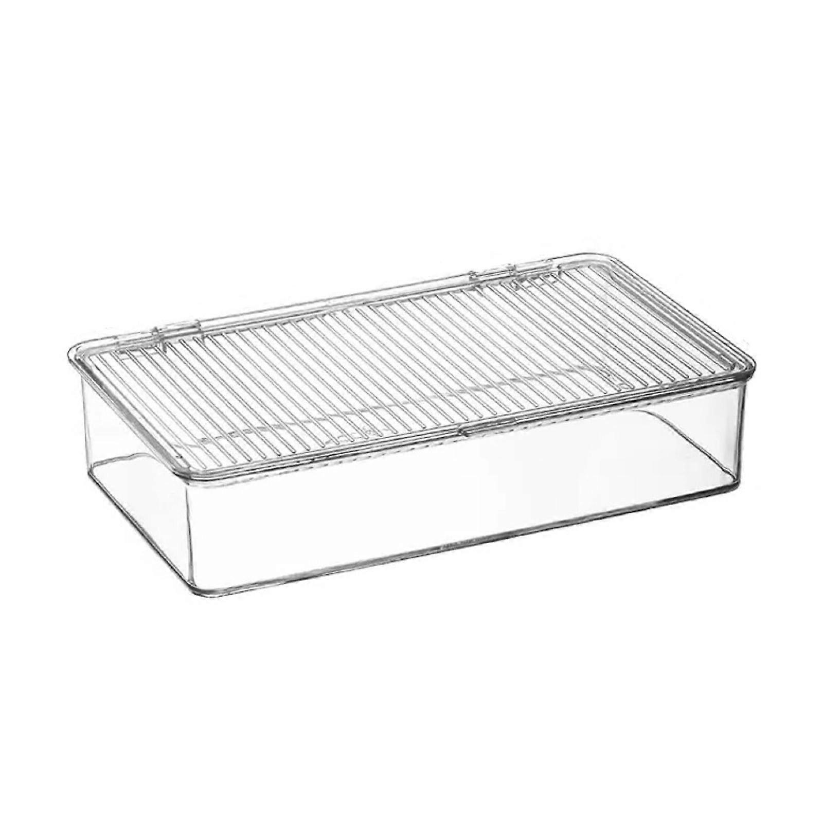 Sturdy PET Clear Storage Bin With Lid for Kitchen Organization Space Saving Designs  S