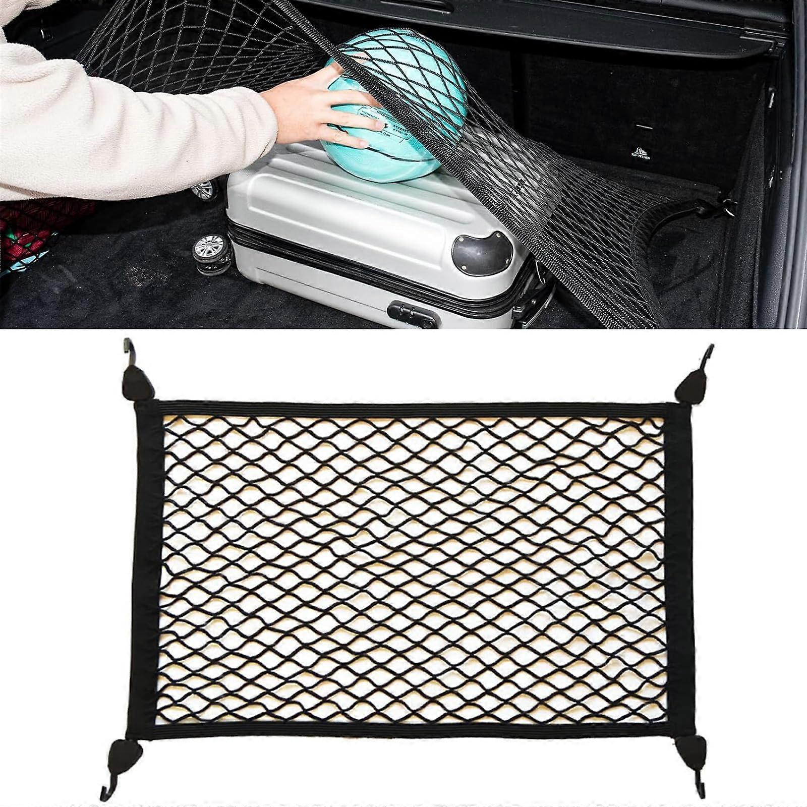 Luggage Net Car Boot Net Extendable 60 x 40 cm To 120 x 80 cm With 4 Hooks Elastic For Car And Motorhome